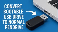How To Restore bootable USB flash drive to normal ✅