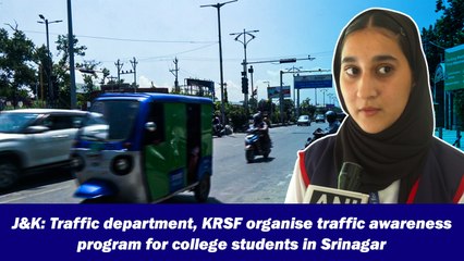 J&K: Traffic department, KRSF organise traffic awareness program for college students in Srinagar