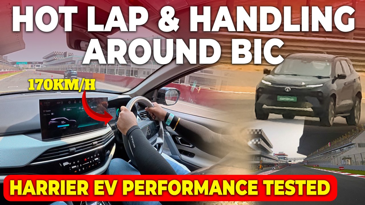Tata Harrier EV Track Test At BIC | Hot Lap & Handling Review