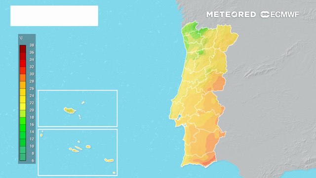 Os arquipélagos dos Açores e da Madeira deverão manter temperaturas máximas agradáveis ao longo da próxima semana