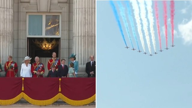WATCH: Royal Family steps out on Buckingham Palace balcony for RAF flypast