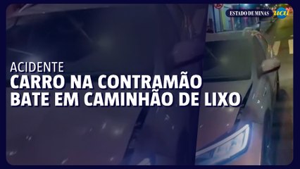 Idoso na contramão bate em caminhão de lixo no Centro de BH