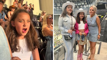 Girl's funny reaction to Beyoncé's entrance