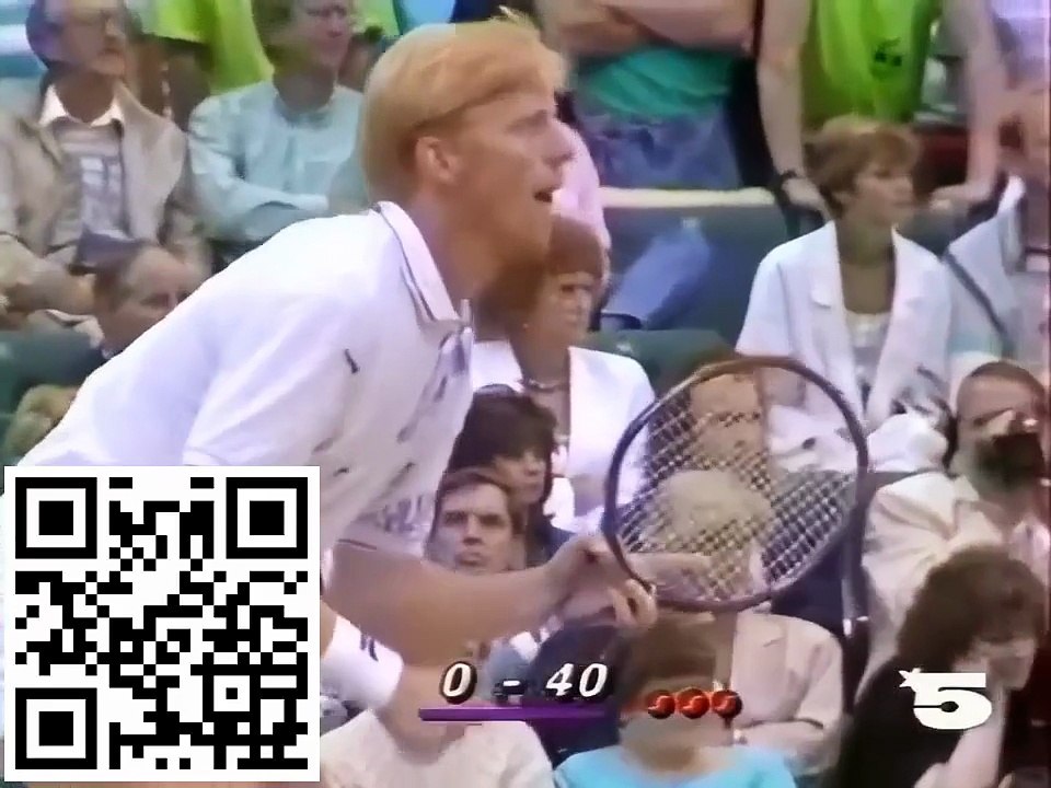 Tennis : Tournoi du Grand Chelem de Wimbledon Finale Simple Messieurs 1989 Boris Becker - Stefan Edberg
