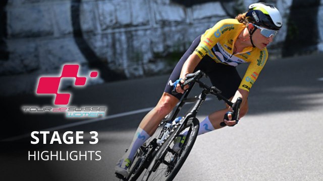 Cycling - Tour de Suisse Women 2025 - Stage 3 highlights - Sprint duel between Balsamo and Bredewold