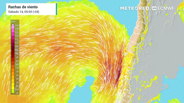 Fuertes lluvias y vientos llegarían a Santiago este lunes