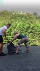 Hero Saves Tiny Raccoon With Can Stuck On His Head 🧡💪 #WildlifeRescue