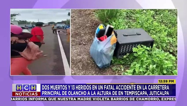 ¡Tragedia! Dos muertos y múltiples heridos deja aparatoso volcamiento en Olancho