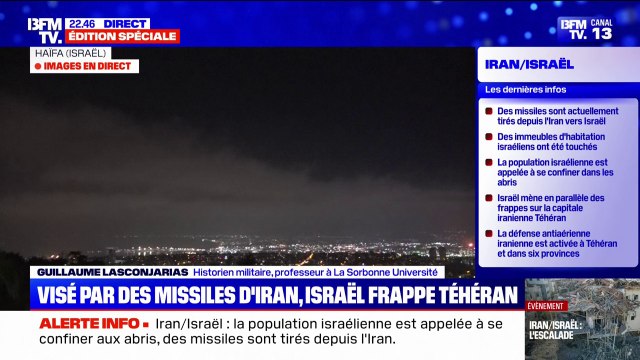 Conflit Israël-Iran: La majorité des missiles iraniens ont été interceptés , indique Olivier Rafowicz, porte-parole de l'armée israélienne