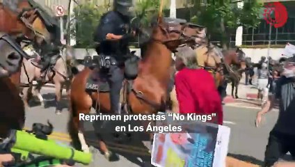 Protestas “No Kings” en Los Ángeles terminan en dispersión con gases lacrimógeno 🚓