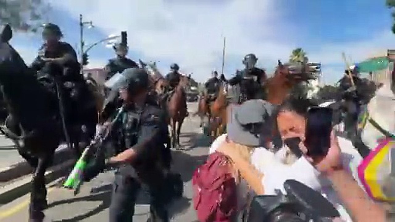 Protesta de Los Ángeles se torna violenta