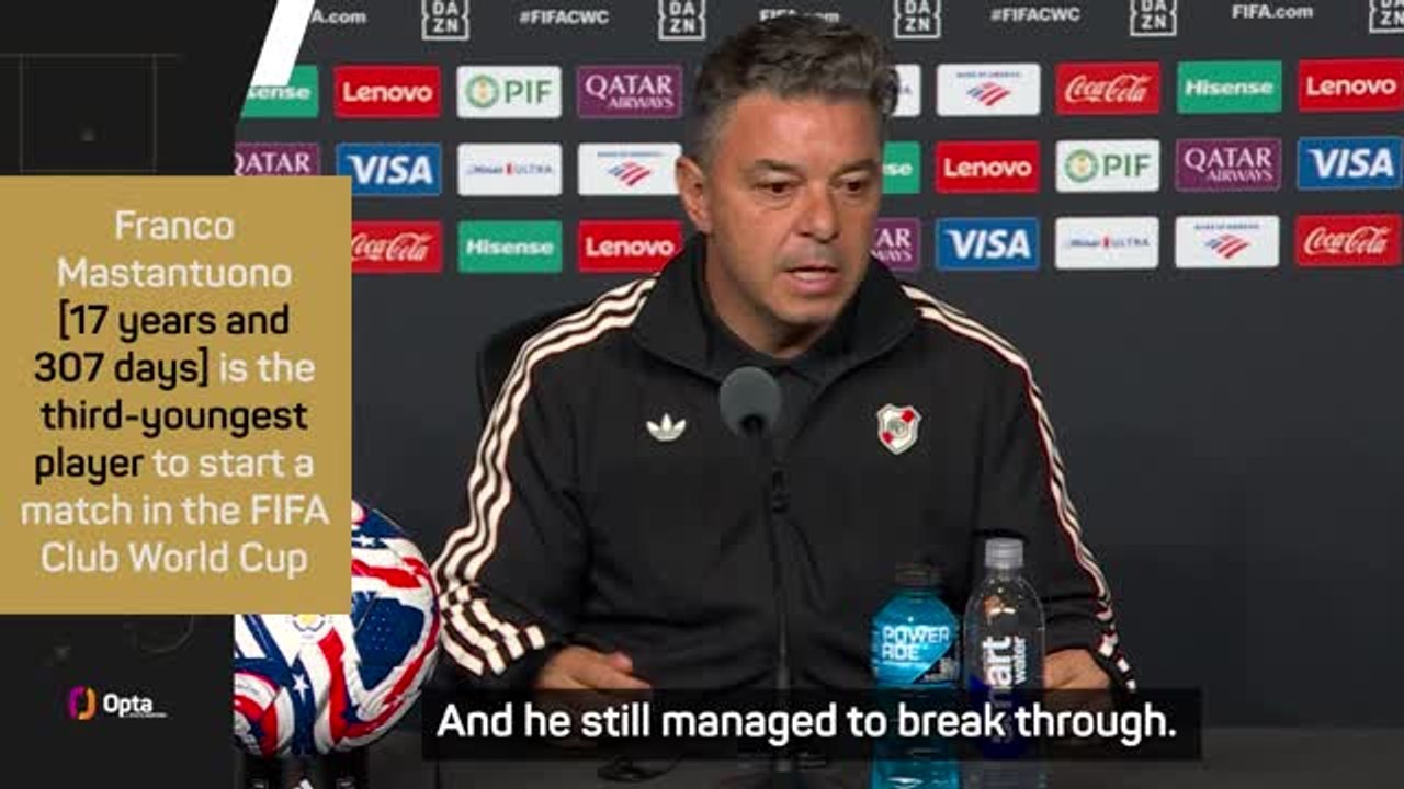 Gallardo hails Mastantuono movement in River Plate win