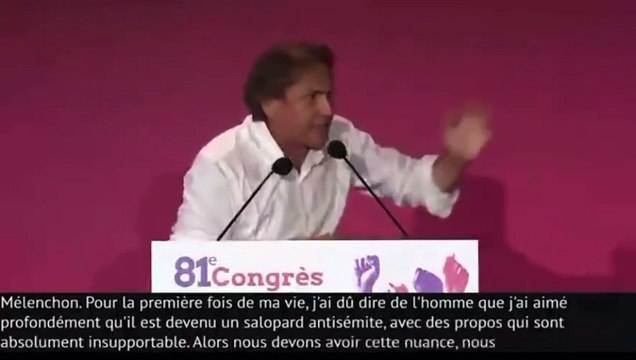 Sous les applaudissements, le député socialiste Jérôme Guedj estime que Jean-Luc Mélenchon, dont il fut un proche, est devenu un salopard antisémite