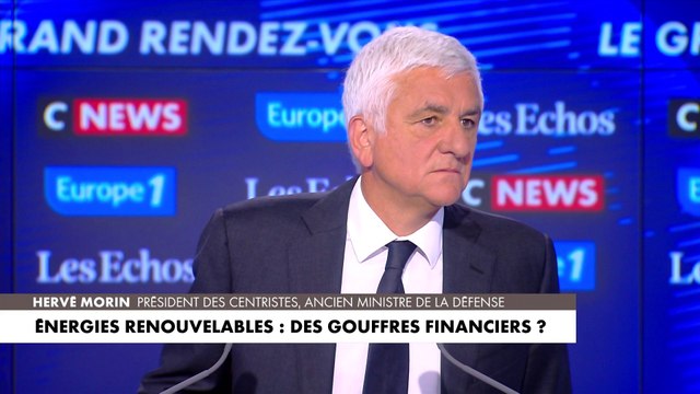 Hervé Morin sur le gouffre financier que représentent les énergies renouvelables