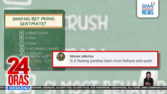 24 Oras Weekend: (Part 3) Armadong SUV ; 4 Pinoy sugatan sa airstrike sa Israel ; Larawan ng anak nasa online kalaswaan? ; atbp.