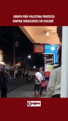 Grupo pró-Palestina protesta contra israelenses em Itacaré