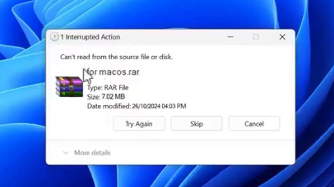 Solved - Can't read from the source file or disk while copying ON USB/Pendrive/Hard Drive ✅