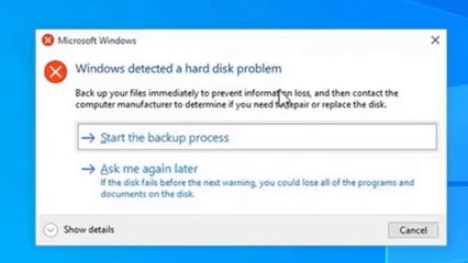 Solved - Windows detected a hard disk problem n Windows 10 / 11 / 8 / 7