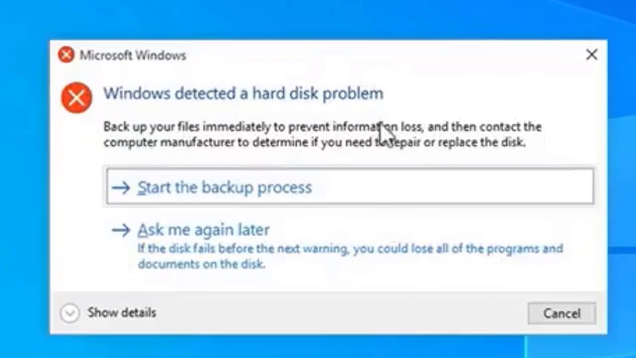 Solved - Windows detected a hard disk problem n Windows 10 / 11 / 8 / 7