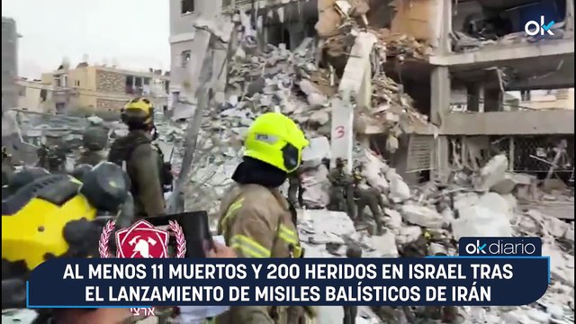 Al menos 11 muertos y 200 heridos en Israel tras el lanzamiento de misiles balísticos de Irán