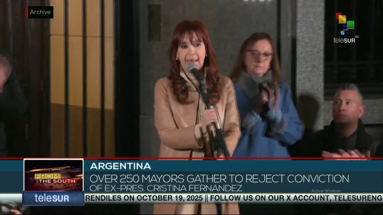 Argentina, over 250 mayors gather to reject conviction of ex-pres. Cristina Fernandez