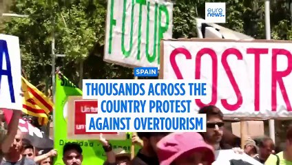Hundreds gather in Barcelona to protest overtourism in southern Europe