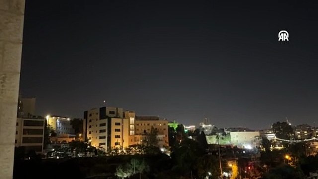 İran'dan İsrail'e atılan füzeler, Kudüs semalarında görüntülendi