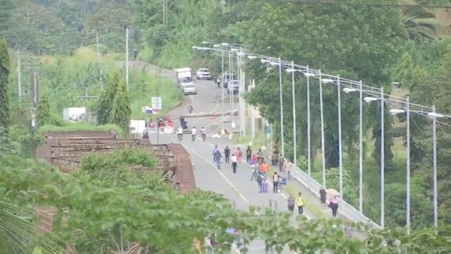 Persisten cierres de calles en algunos puntos de Changuinola
