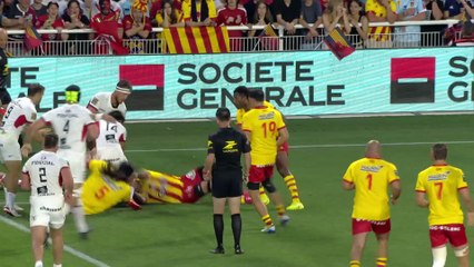 TOP 14 - Essai de Romain NTAMACK (ST) - USA Perpignan - Stade Toulousain