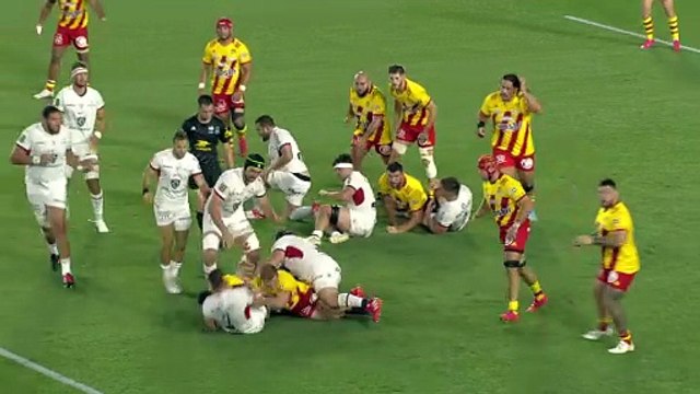 TOP 14 - Essai de Dimitri DELIBES (ST) - USA Perpignan - Stade Toulousain