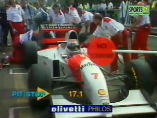 F1 1993_Manche 12_Grand Prix de Belgique_Course (en français - Sports 21 - Belgique) [RaceFan96]