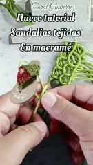 tutoriales de Sandalias tejidas en macrame