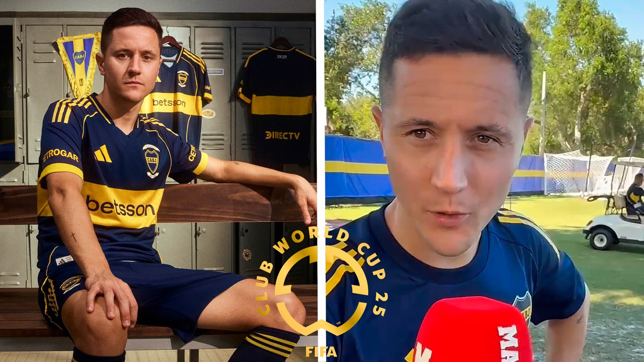 Ander Herrera, jugador de Boca Juniors, emocion...