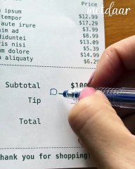 Wife gives the waitress a scary tip 🤣