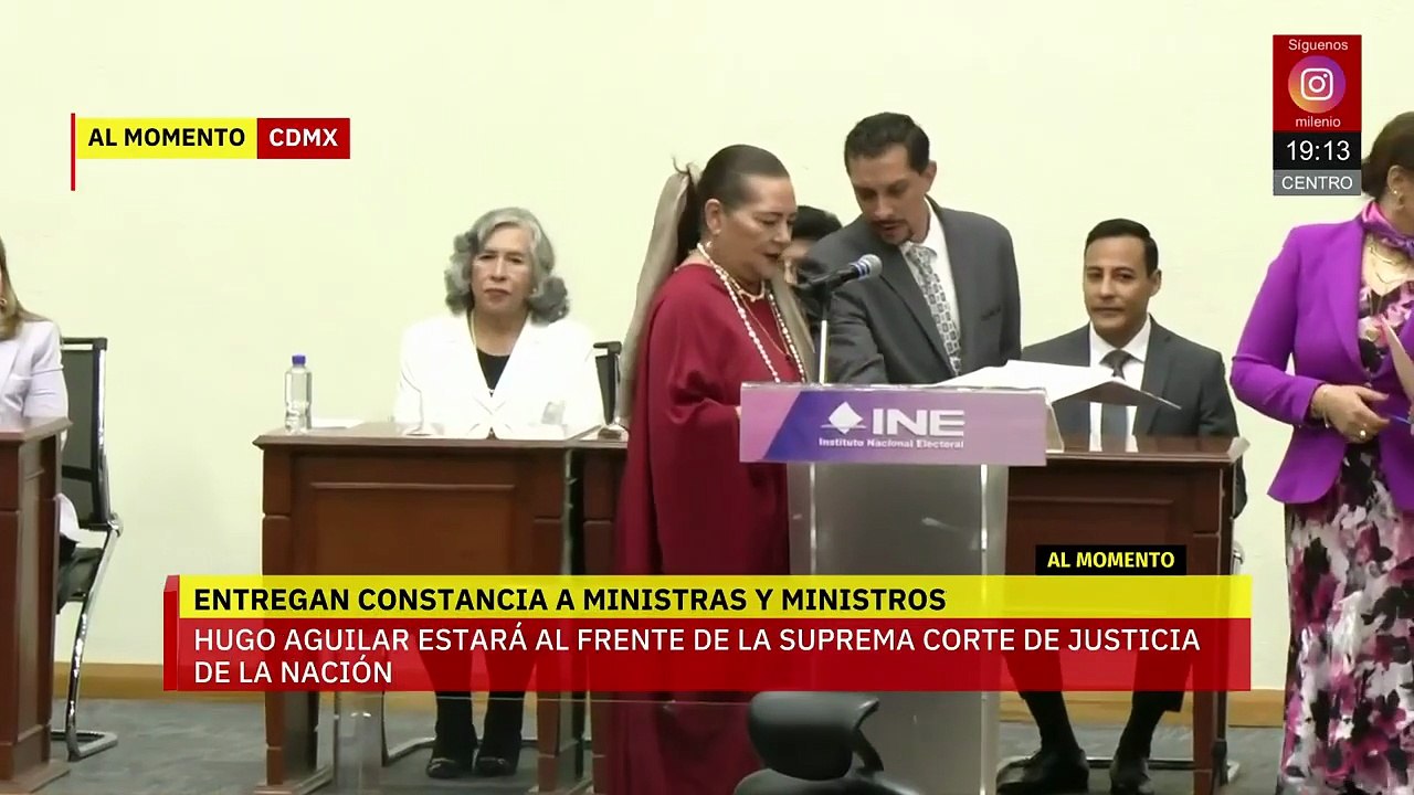 INE entrega constancias de mayoría a candidaturas ganadoras de la SCJN