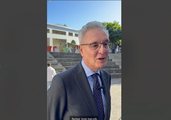 Le recteur Rostane Mehdi assiste au lancement du bac 2025 au lycée Jean-Joly