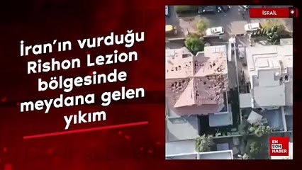İran’ın vurduğu İsrail'in Rishon Lezion bölgesinde meydana gelen yıkım