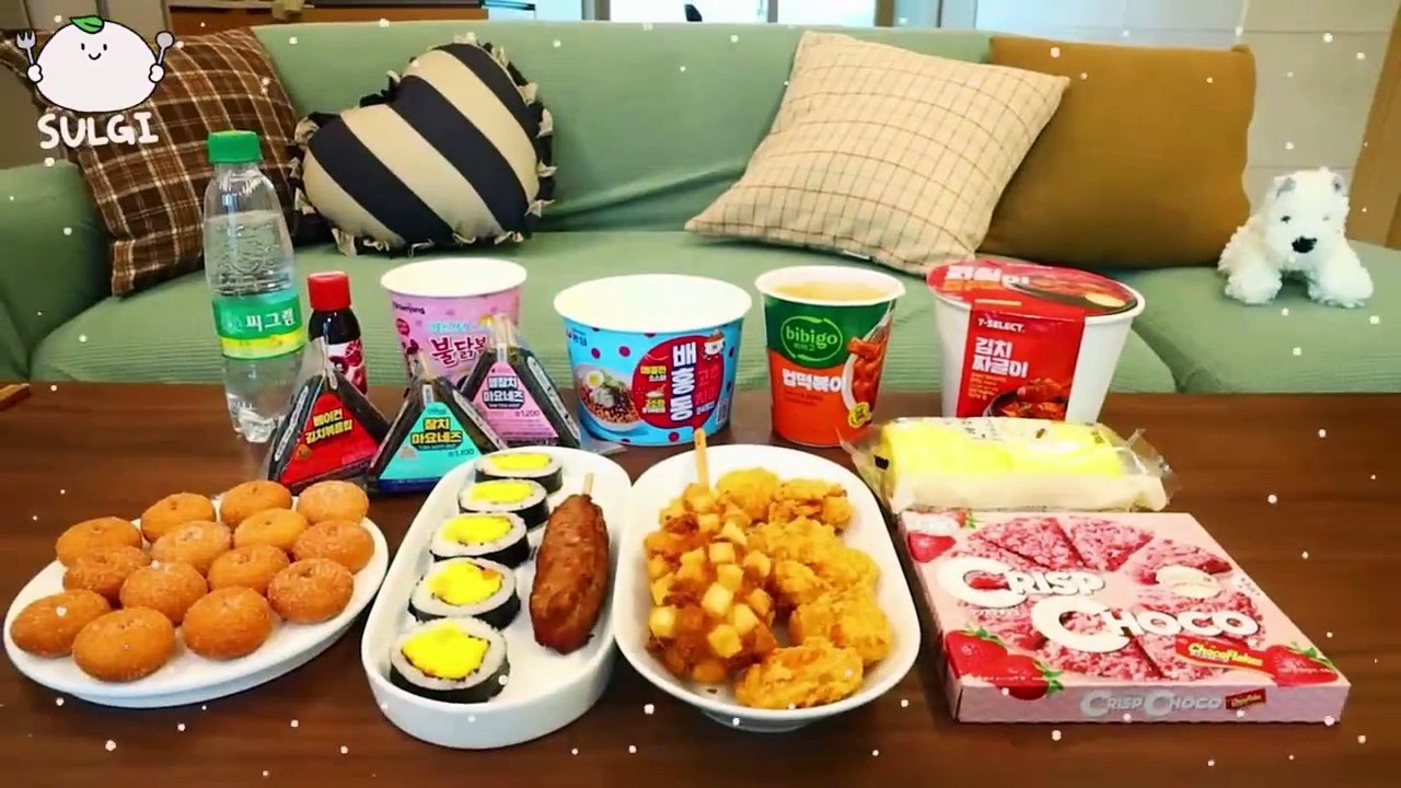 ASMR MUKBANG Convenience store! Carbonara Fire Noodles, Tteokbokki, Kimbap, Cheese Hot dog.