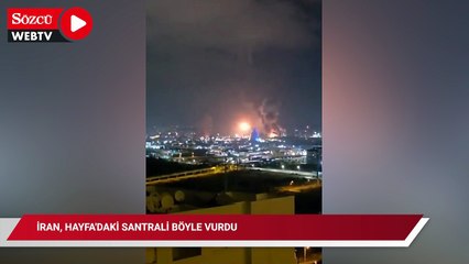 İran, Hayfa'daki santrali böyle vurdu