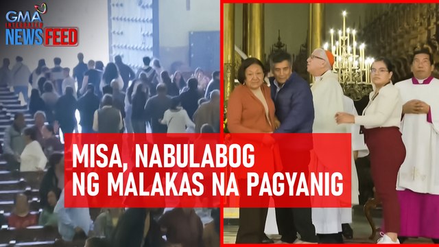 Misa, nabulabog ng malakas na pagyanig | GMA Integrated Newsfeed