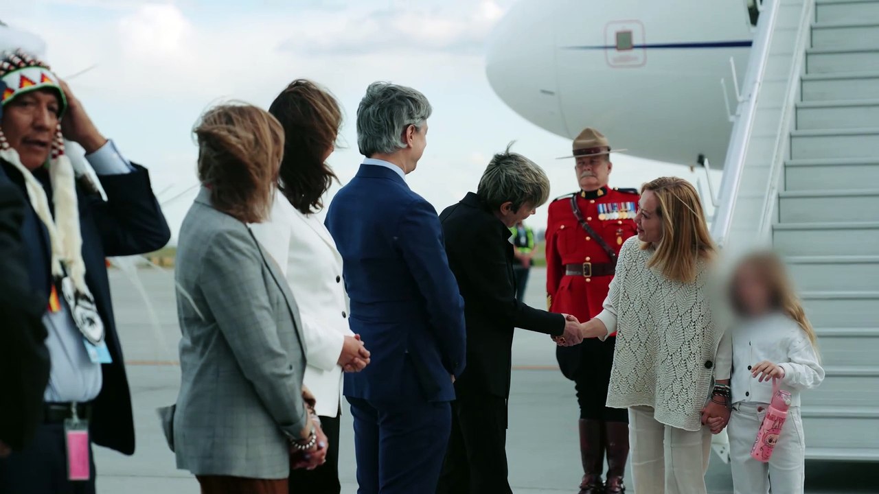 Calgary (Canada - Vertice G7 2025, l'arrivo del Presidente Meloni in Canada (16.06.25)