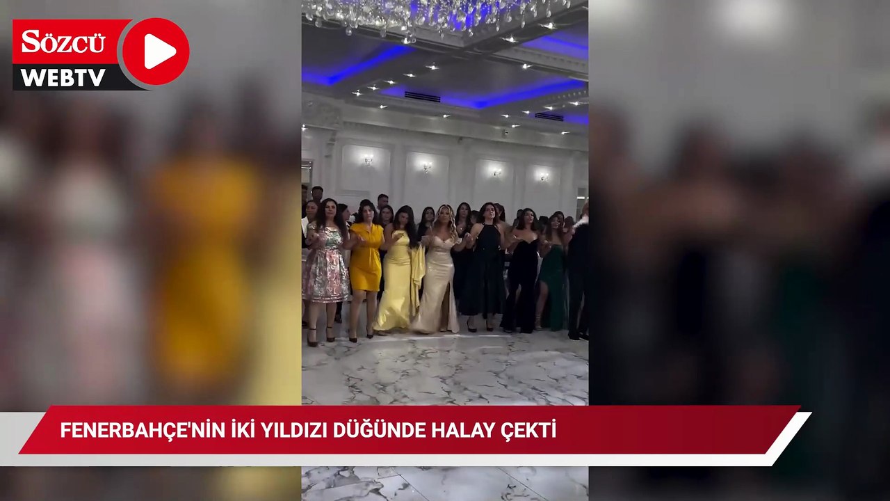 Fenerbahçe'nin iki yıldızı düğünde halay çekti
