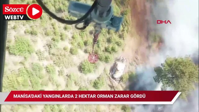 Manisa'daki yangınlarda 2 hektar orman zarar gördü