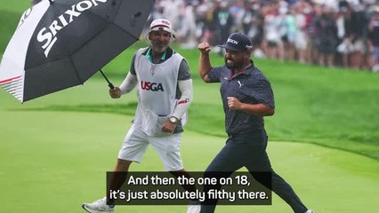 'Absolutely filthy' - Hovland on J. J. Spaun's winning putt at U.S. Open