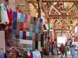 Dubai’s vibrant textile souq showcases a rich array of fabrics