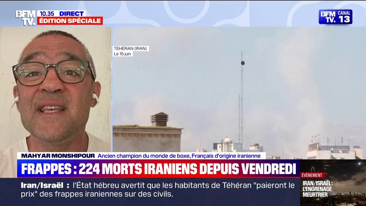 Conflit Iran-Israël: "Quand (l'ayatollah) Khamenei se fera tuer, ce sera une fête", assure Mahyar Monshipour (ancien boxeur d'origine iranienne)