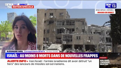 Conflit Israël-Iran: les frappes ont fait au moins 8 morts cette nuit en Israël
