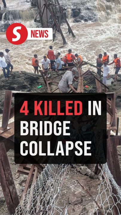 India rescuers search for several still trapped after bridge collapse kills four