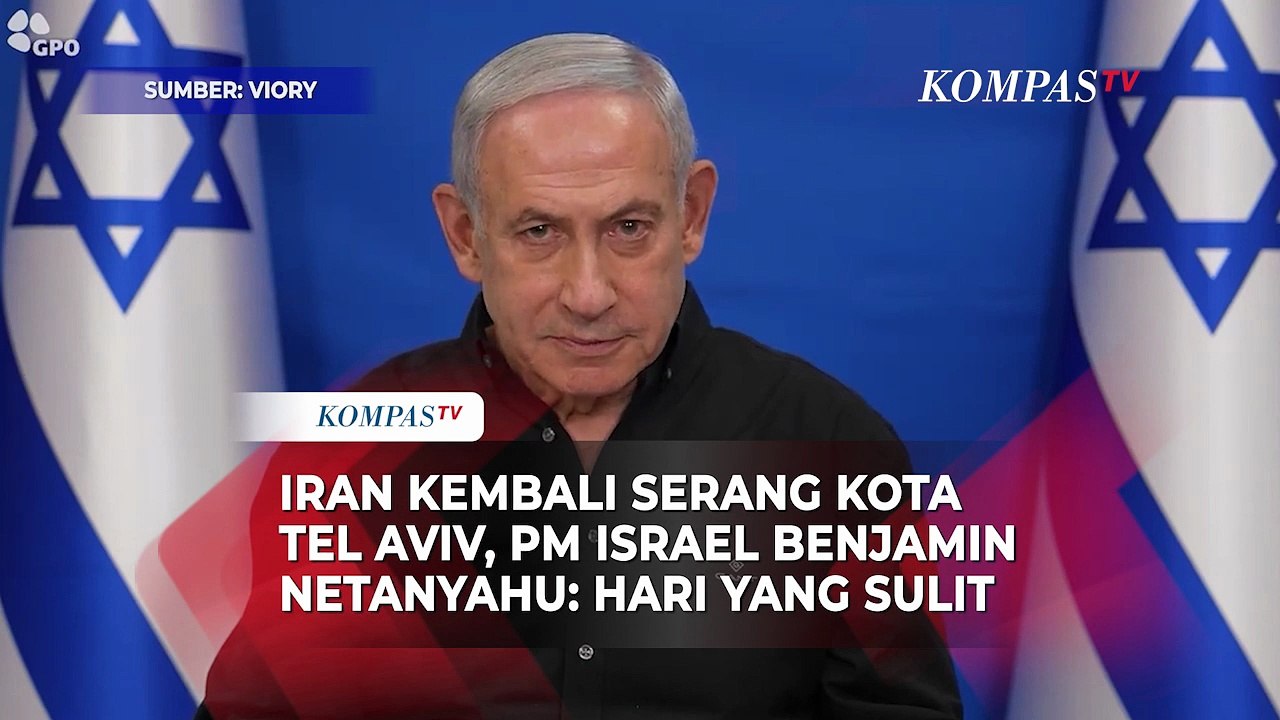 Rudal-Rudal Iran Kembali Gempur Tel Aviv Israel, Netanyahu: Ini Hari yang Sulit!