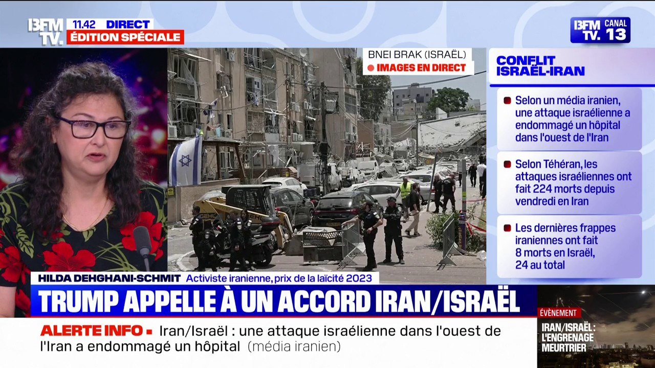 Conflit Israël-Iran: "Je voudrais que la communauté internationale vienne en aide aux Iraniens pour se débarrasser de ce régime", assure Hilda Dehghani-Schmit (activiste irannienne)